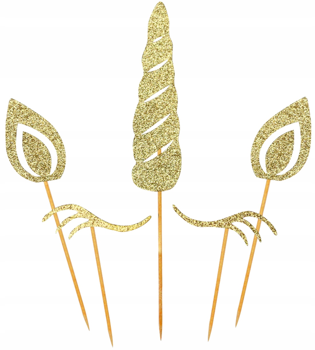 

Toppery Na Tort Złoty JEDNOROŻEC-5 SZTUK-9555