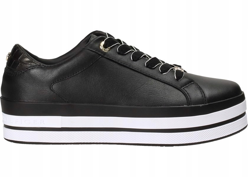 Tenisky Tommy Hilfiger FW0FW05216 37 s krokodýlím potiskem a koženým potiskem
