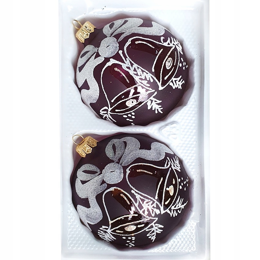 

Bombki 10cm/2szt dekor szklane choinkowe ozdoby