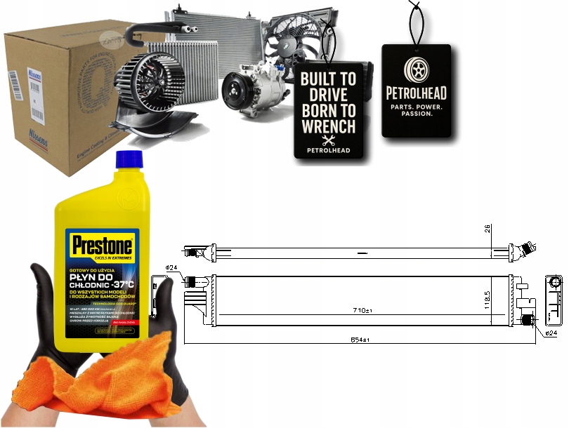 Chladič Vodního Motoru Nissan NV400 Opel Movano B Ren #Petrolhead Pro+ Kit5