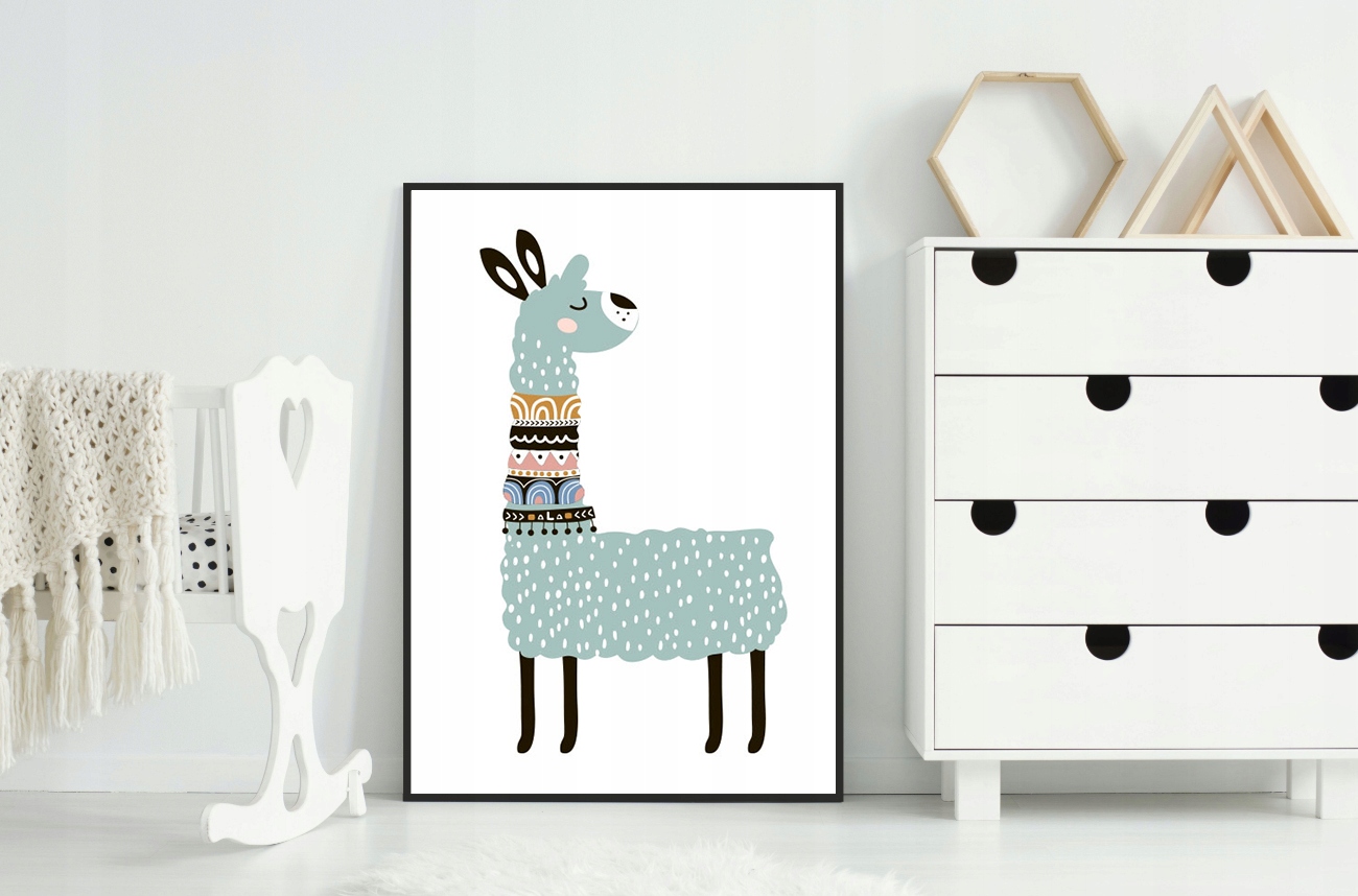 OBRAZ PLAKAT W RAMIE A4 cm Alpaka PD253 Bohater / Bajka Inny