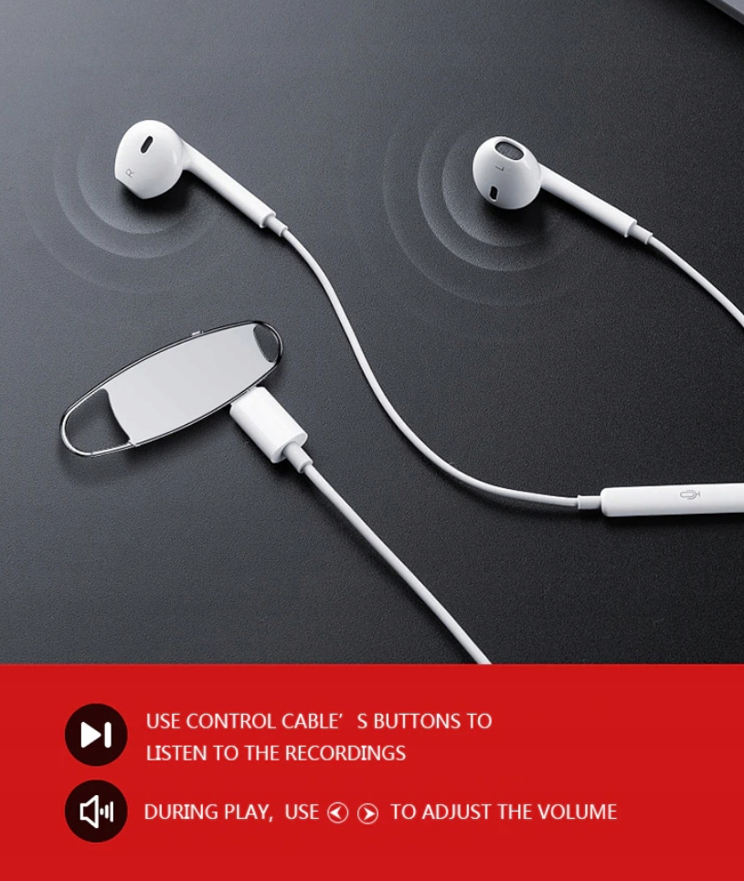 DYKTAFON BRELOCZEK NA KLUCZE AKTYWOWANY DŹWIĘKIEM Kolor srebrny