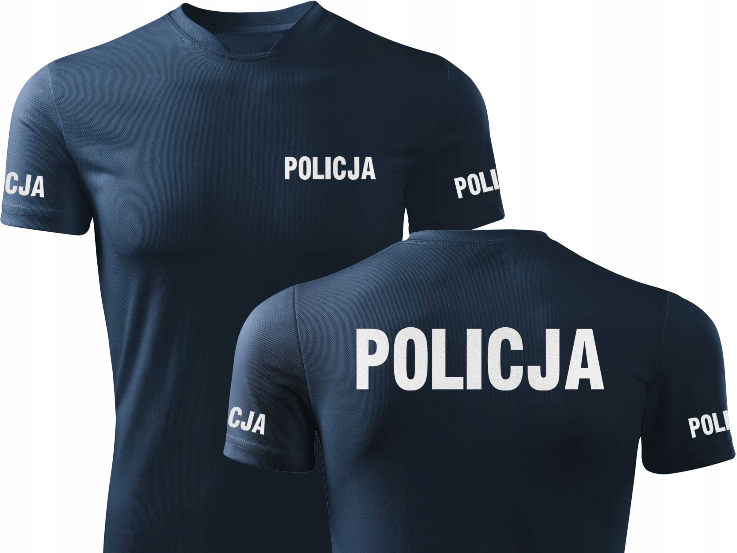 

Granatowa odblaskowa koszulka termoaktywna Policja