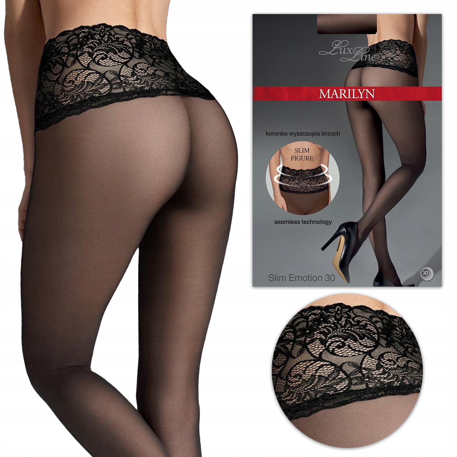 

Rajstopy z wyszczuplającym pasem Slim Emotion 30