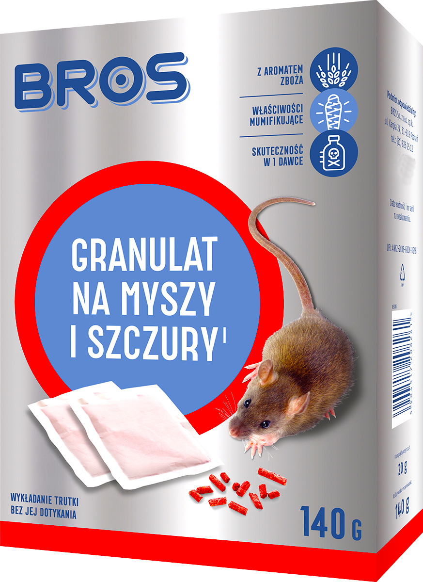 

Bros Granulat Trutka Na Myszy I Szczury 140 G Sasz