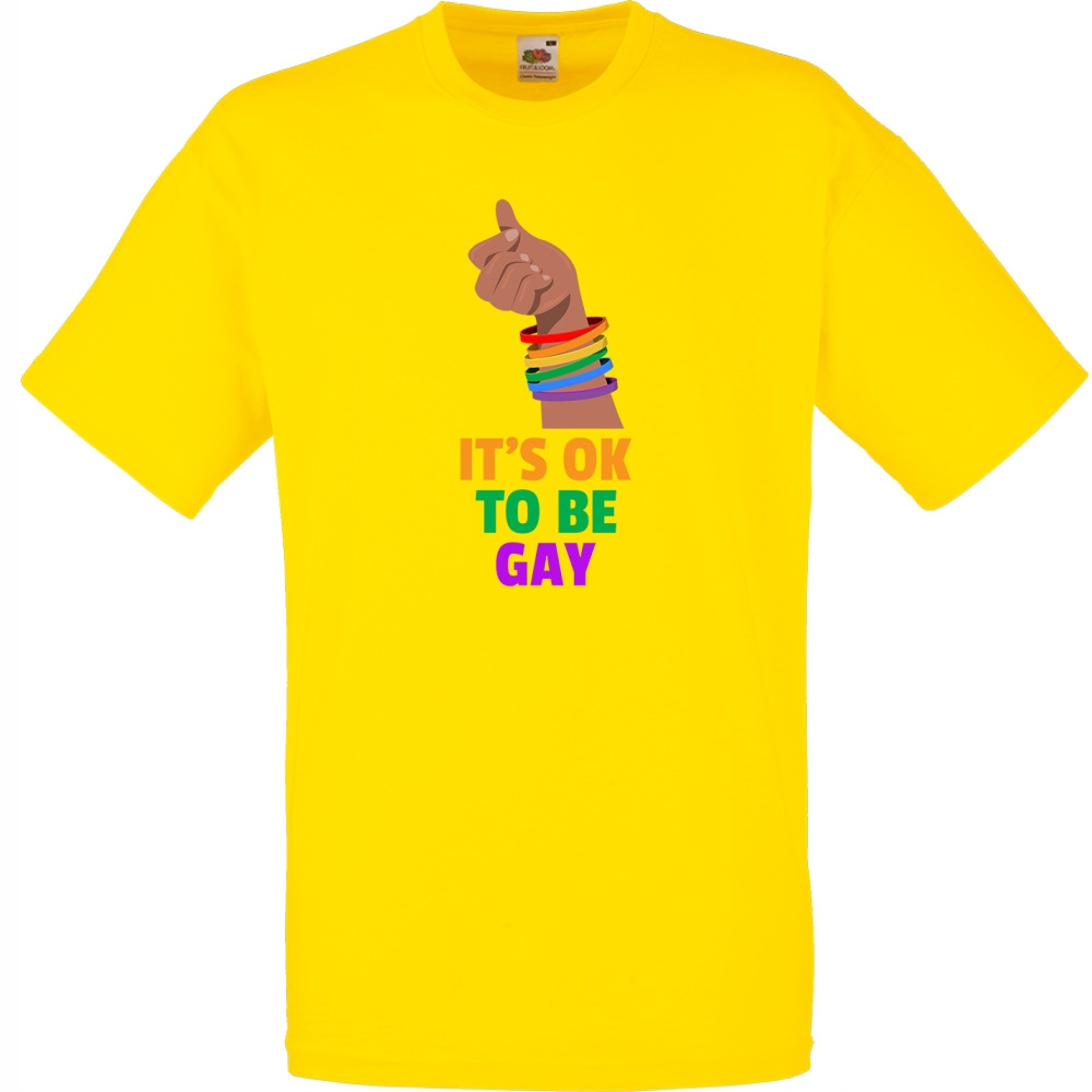 

Koszulka its ok to be gay Lgbt M żółta jaskrawa