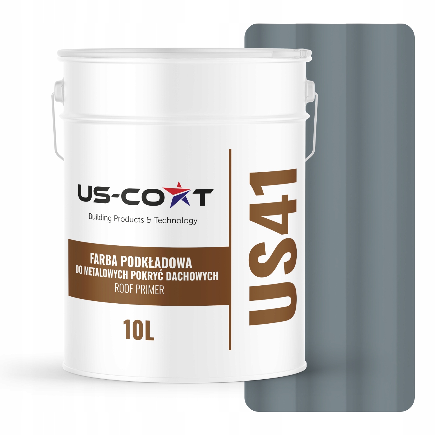 Základná Farba Na Strechu, Pozinkovaný Plech, Oceľ, Veverička Sivá Ral 7000, 10L, Matná