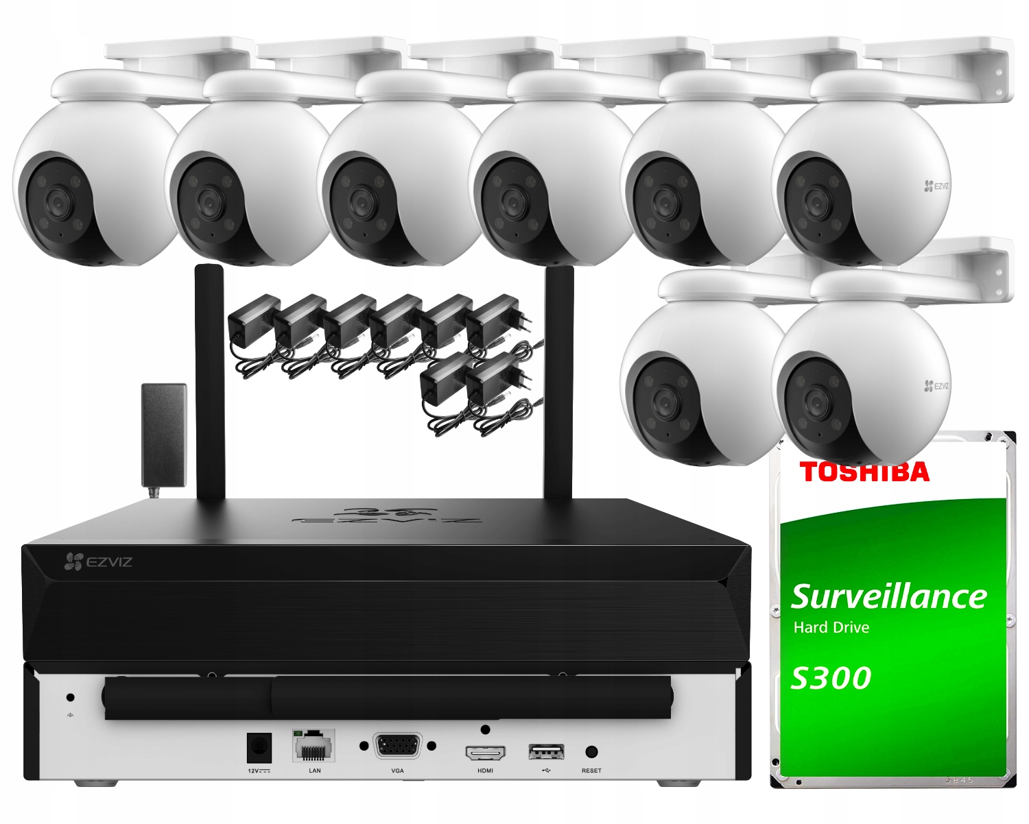 Súprava na monitorovanie Wi-Fi Ezviz 8x H8 Pro 3K