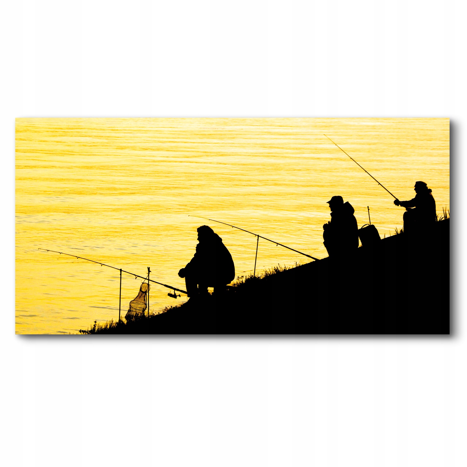 Řeka rybářské pruty 140x70 Obraz canvas na zeď