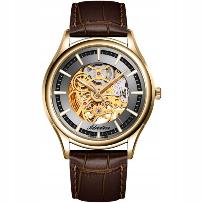 Pánské Hodinky Adriatica A2804.1B17AS Hnědé