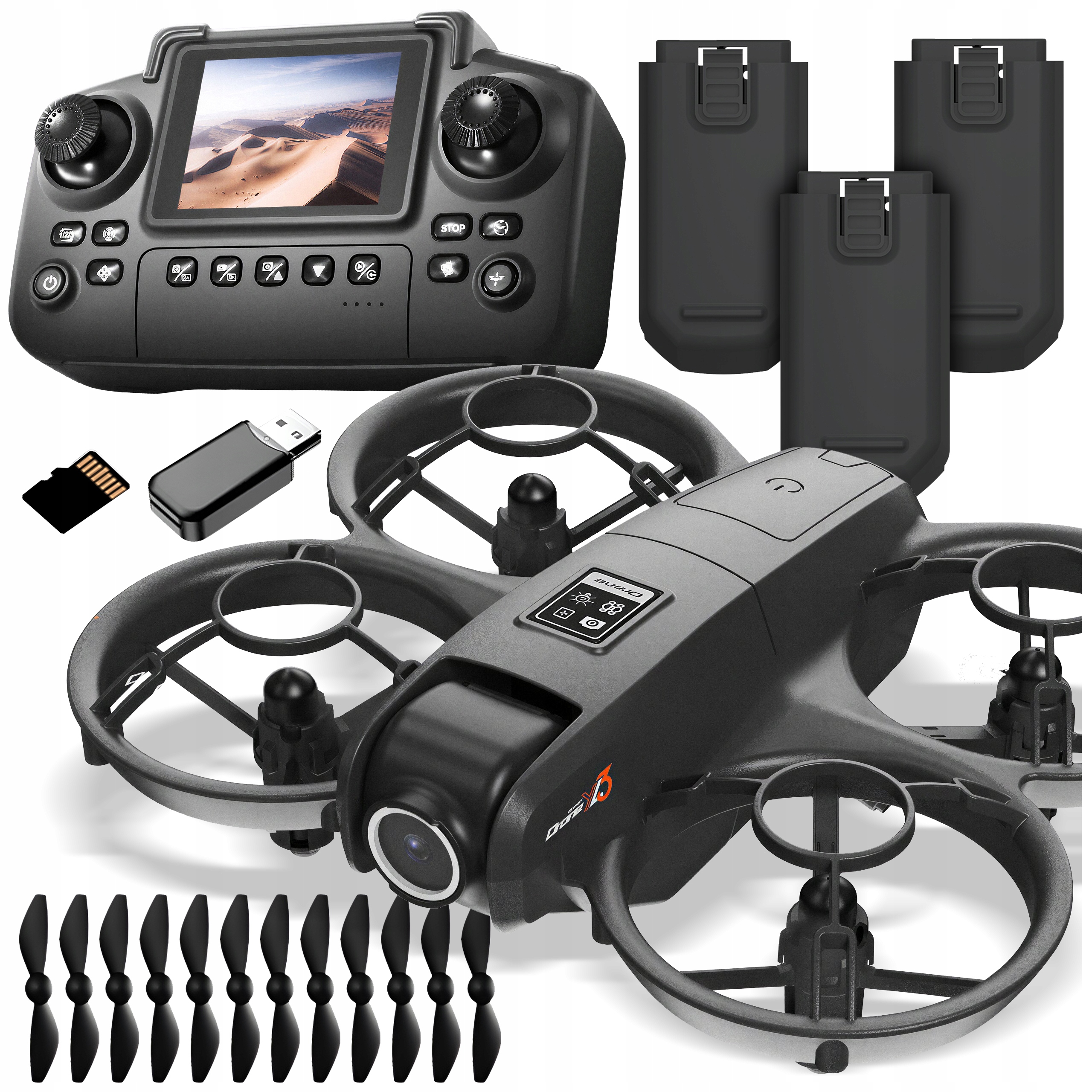 Dron Z Kamerą Pilot Wifi 120G Bezszczotkowy 3x Aku Zasięg 300m Zabawka