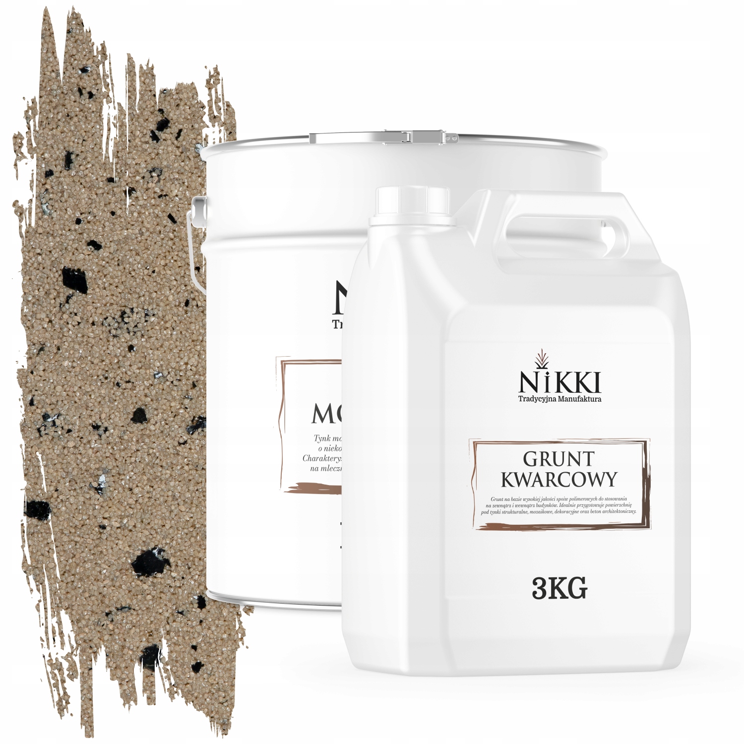 Mozaiková Živicová Omietka Hnedá Svetlá Čierna Mika M92 Sada 12,5KG Základný Náter