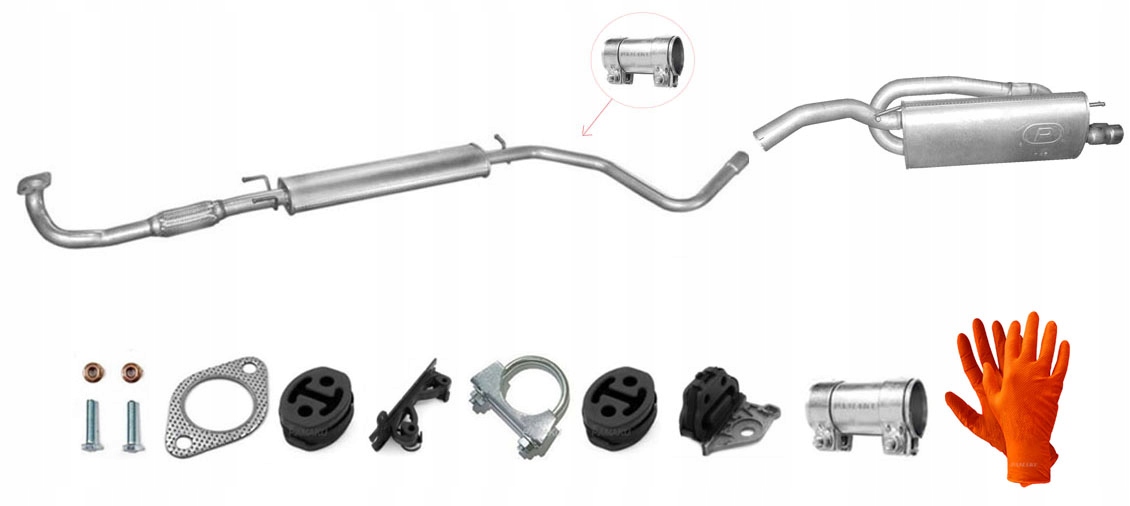 Fiat Stilo 1.6i 16V 76kW (2001-2006) Hatchback Tlumič Středový Koncový