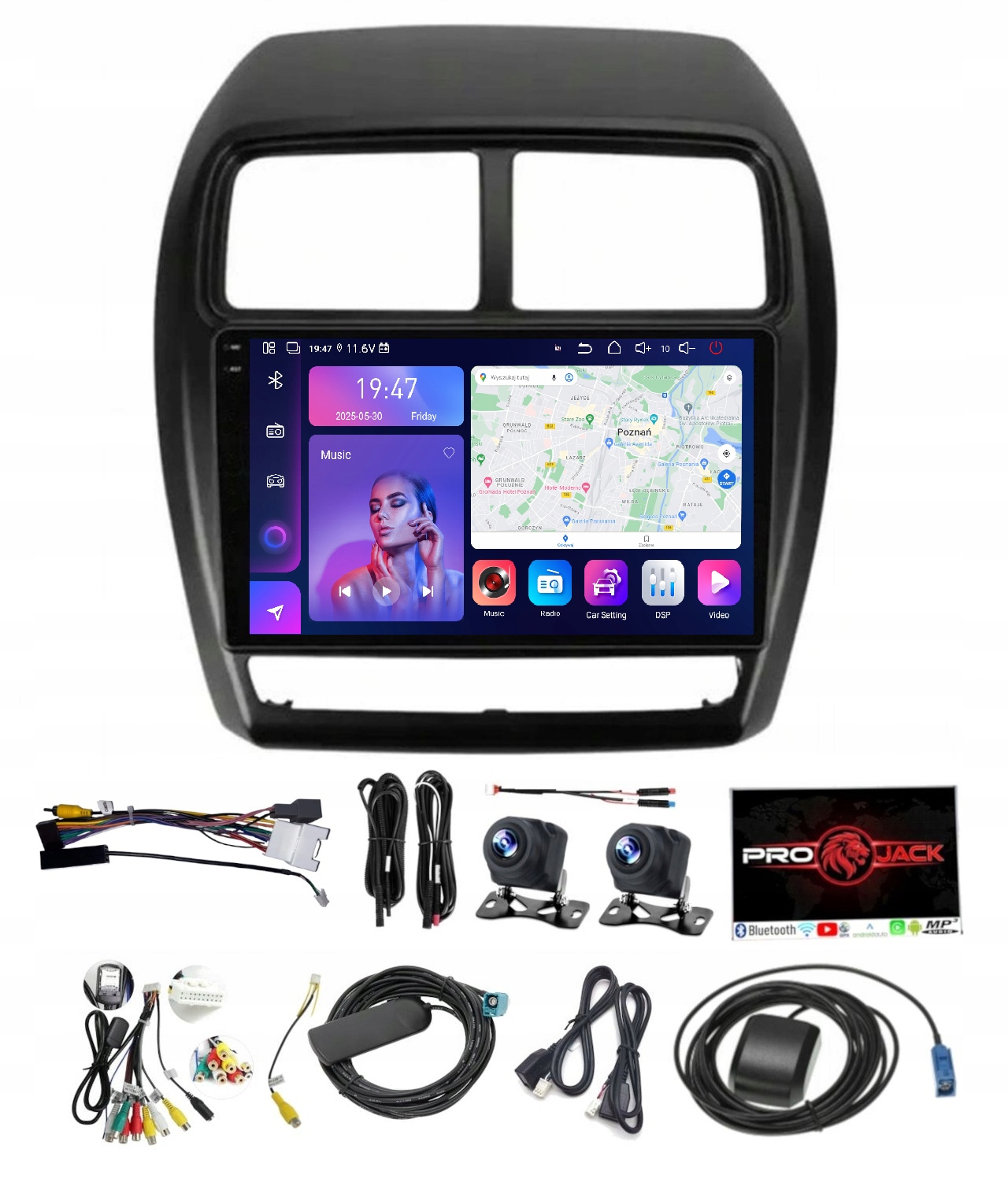 Rádio Gps Mitsubishi Asx 2016-2022 Carplay Android Auto 8GB 256GB Sim