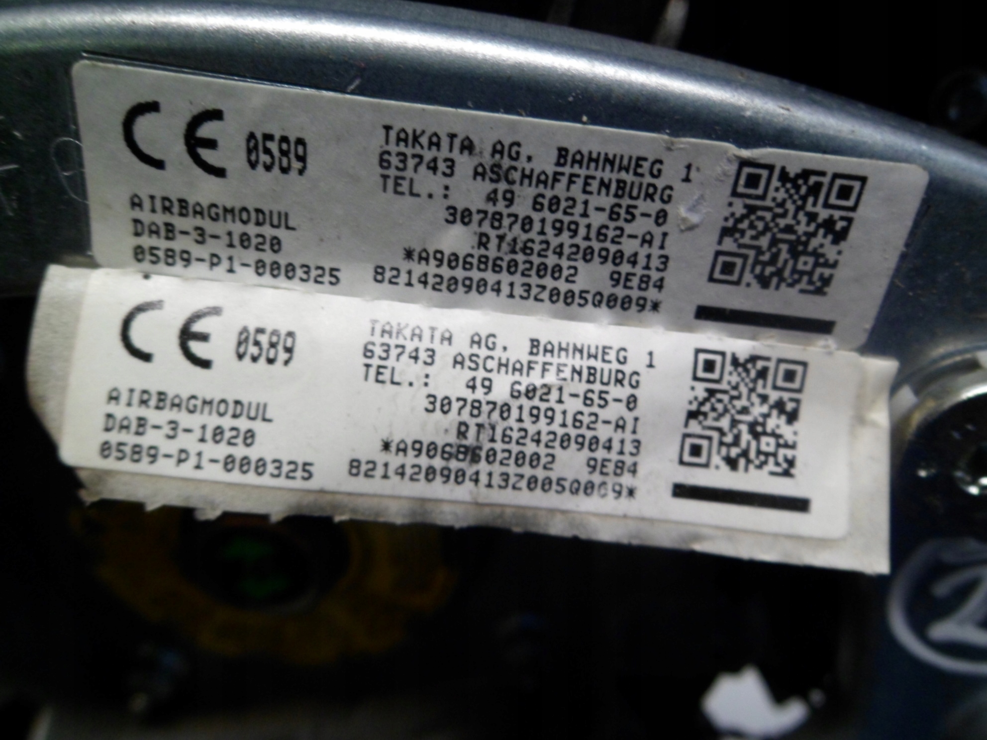 MERCEDES W906 airbag driver´s A9068602002