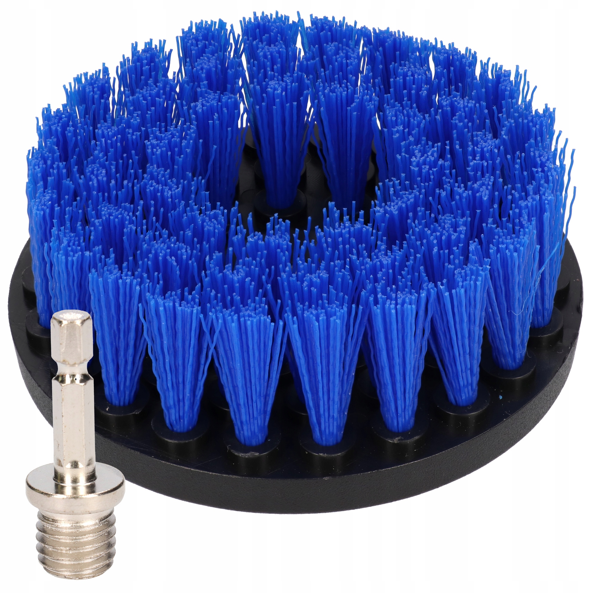 SZCZOTKA DO TAPICERKI NA WIERTARKĘ ŚREDNIA 100mm + ADAPTER