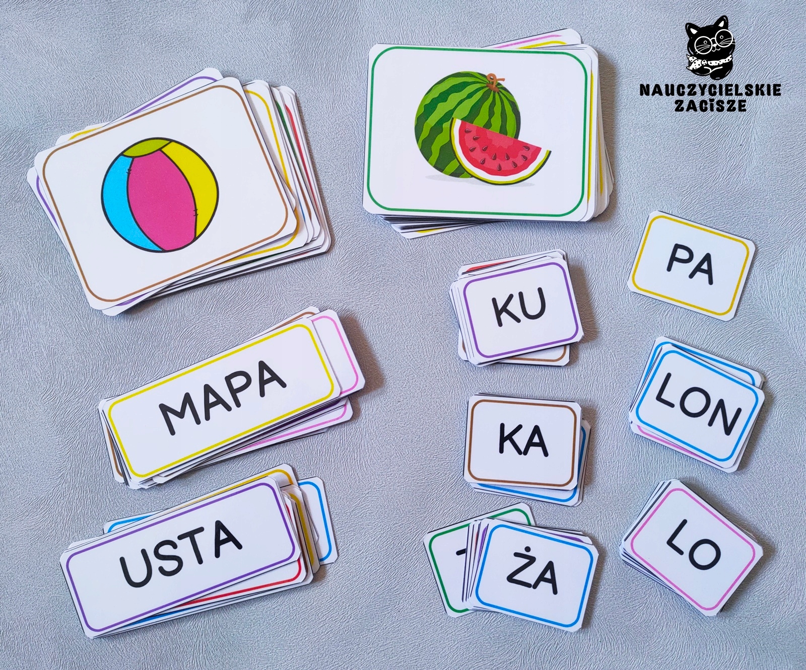 Układanka Wyrazy i sylaby Nauka czytania 32 wyrazy Klasa 1 2 3