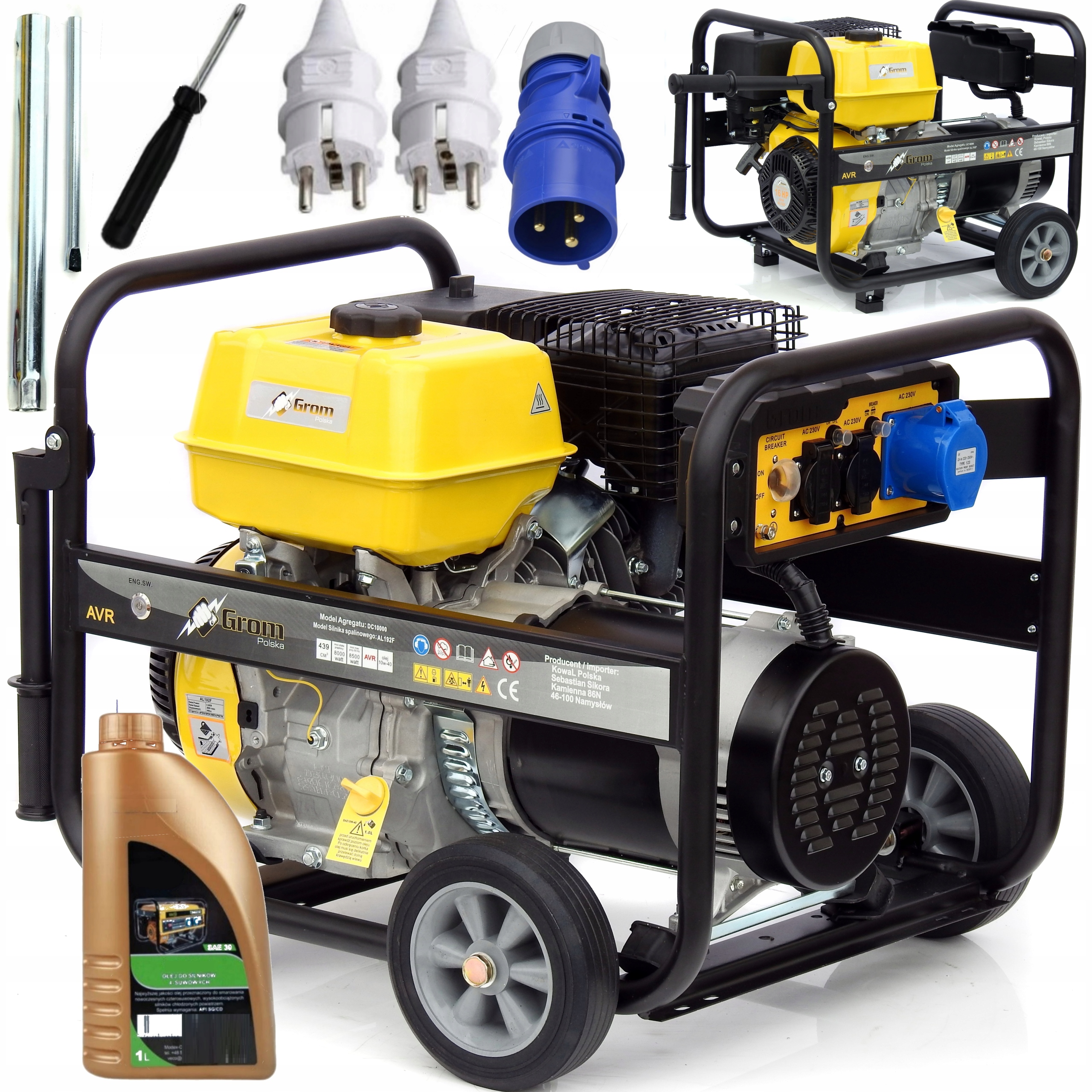 PROFESJONALNY AGREGAT PRĄDOTWÓRCZY 11,8kw AVR+ MIEDŹ STOJAN+WIRNIK KowaL