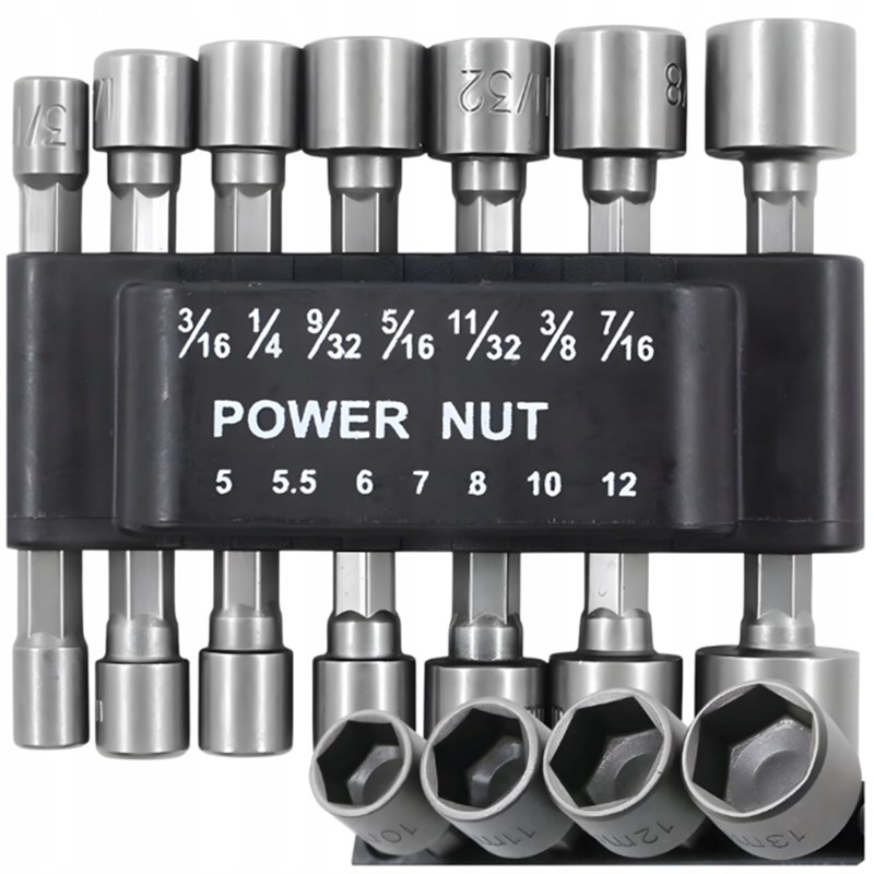 Zestaw Nasadek Bity Klucze Do Wkrętarki Nasadowe Klucze Narzędzia 14 El