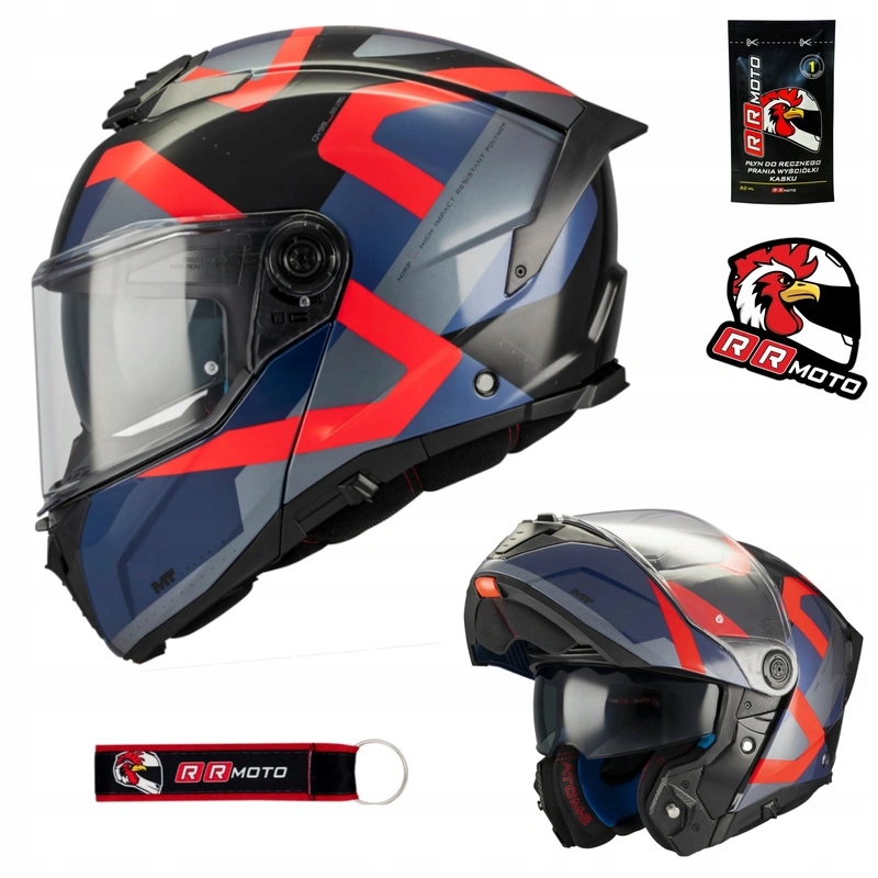 Motocyklová prilba Mt Atom 2 Sv Dexter Blue/red modrá červená Darčeky