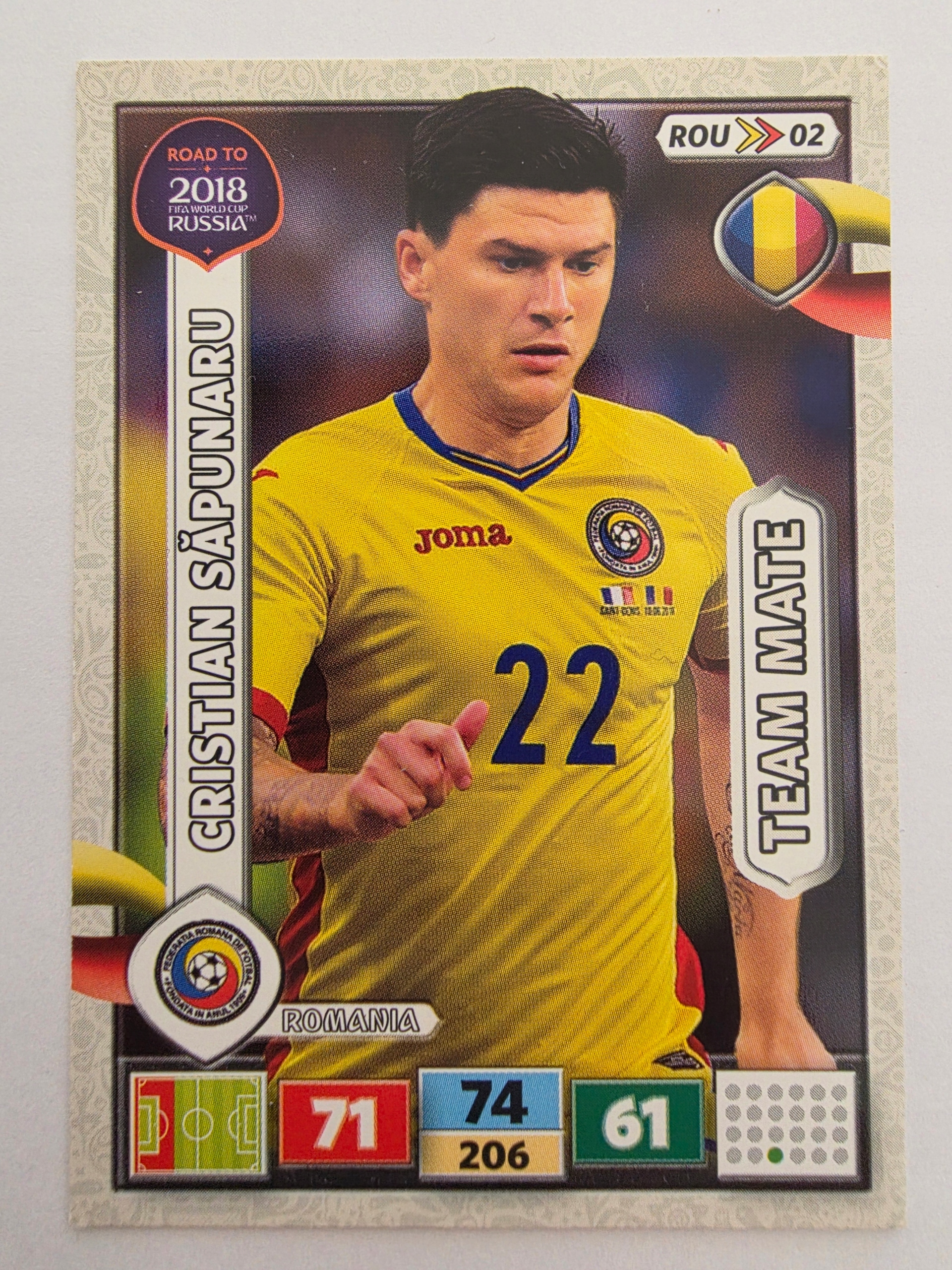 2018 Panini Road To World Cup Russia Christian Sapunaru Rumunia Rou 2