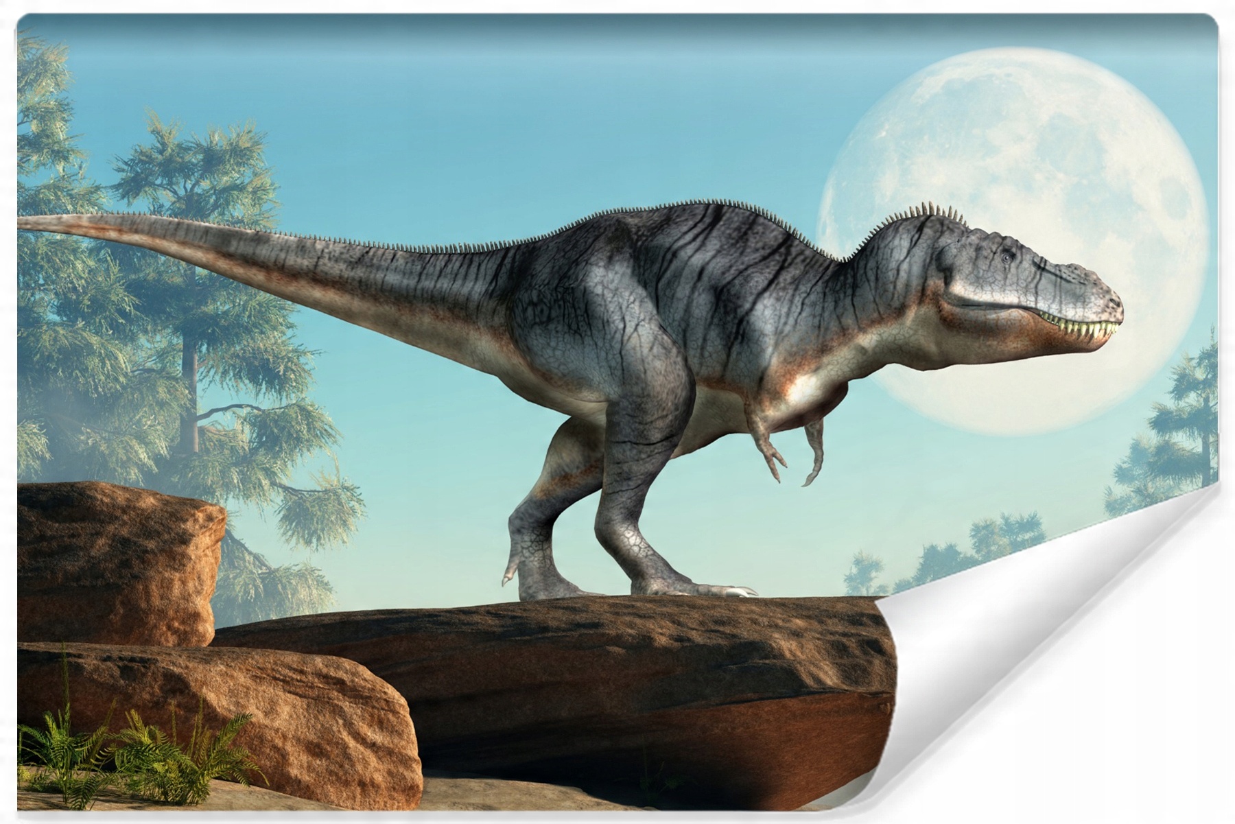 

Fototapeta Dinozaur Skały Księżyc Dekor 3D 368x254
