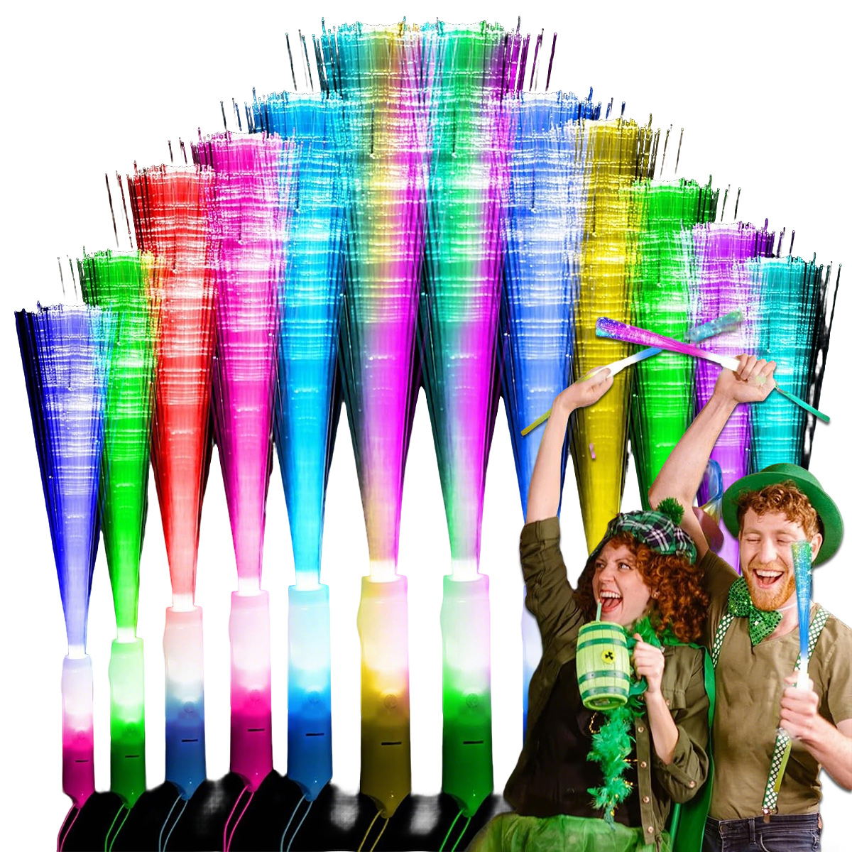 12 szt NOCNA LAMPKA ŚWIATŁOWODOWA LED FESTIWAL ŚLUB NEON HIT