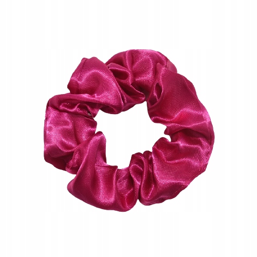 

Gumka do włosów satynowa scrunchies frotka różowa
