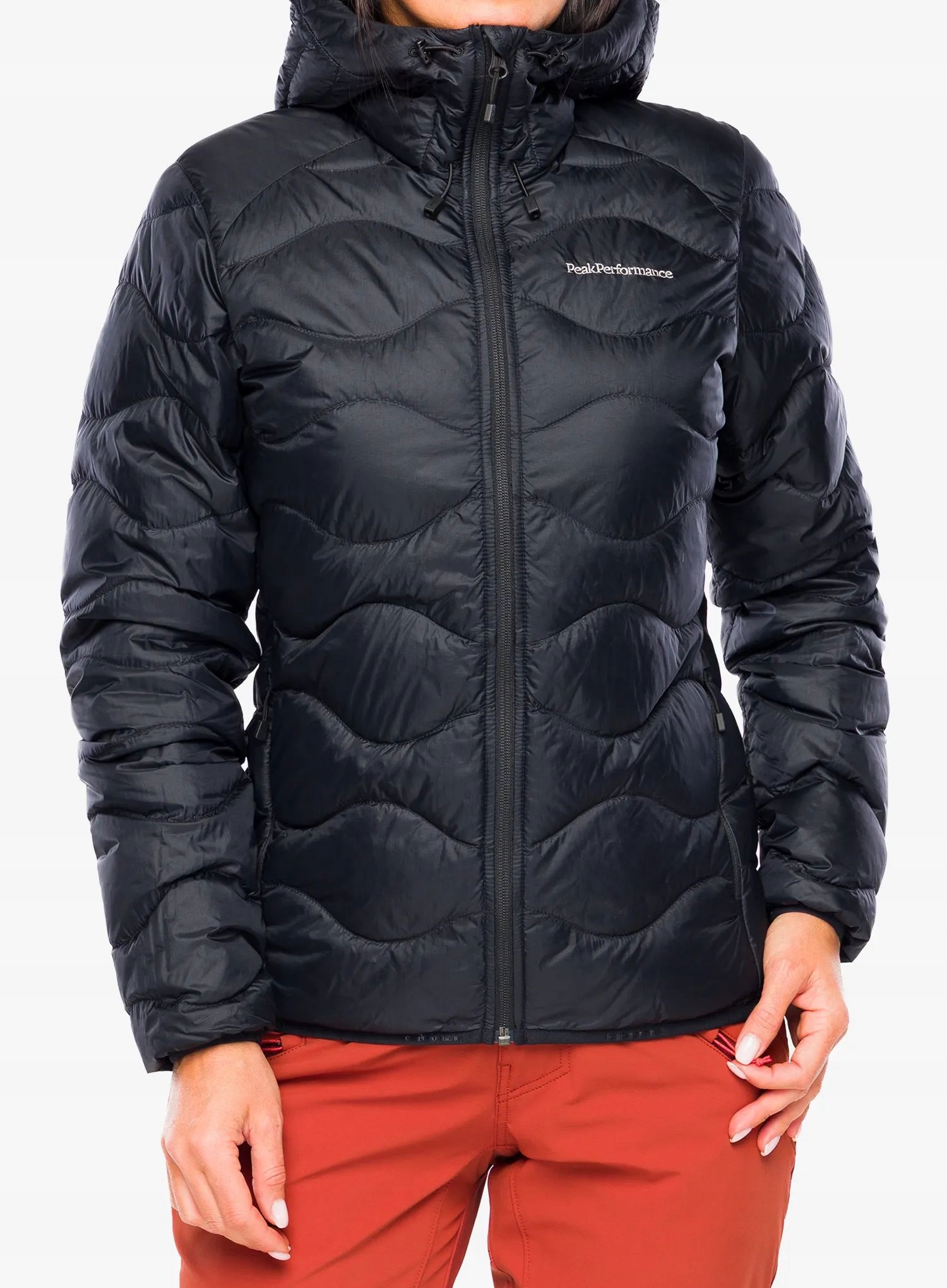 Dámská péřová bunda Peak Performance Helium Down Hood Jacket černá Xs