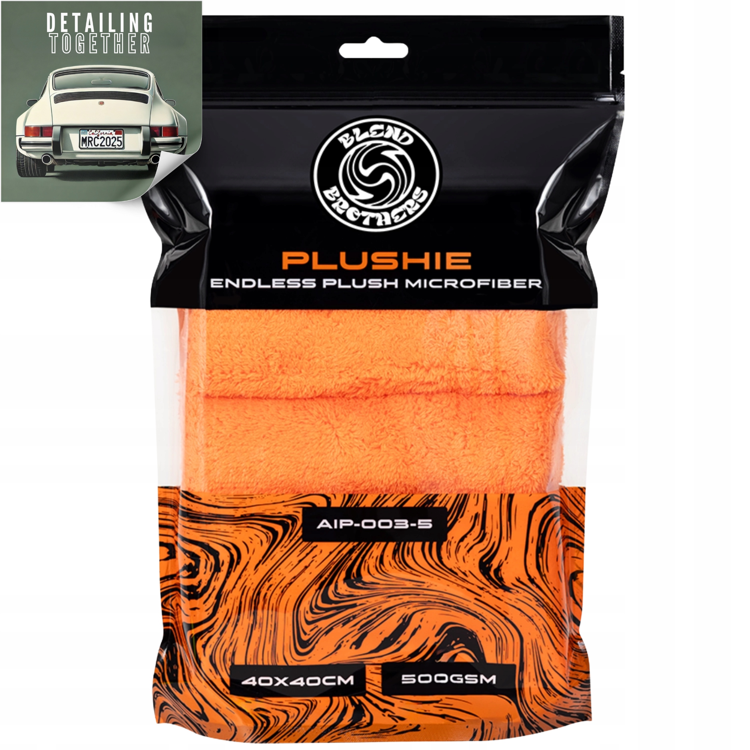 Blend Brothers Plushie 5-Pack Endless Plush Microfiber 500GSM Orange Fibra