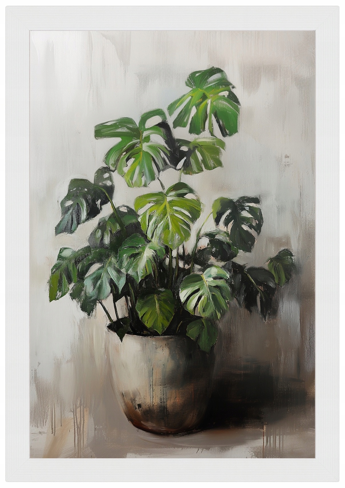 Plakát Rámeček Dřevo Příroda Dekorace Zeleň Monstera Filodendron 62x93