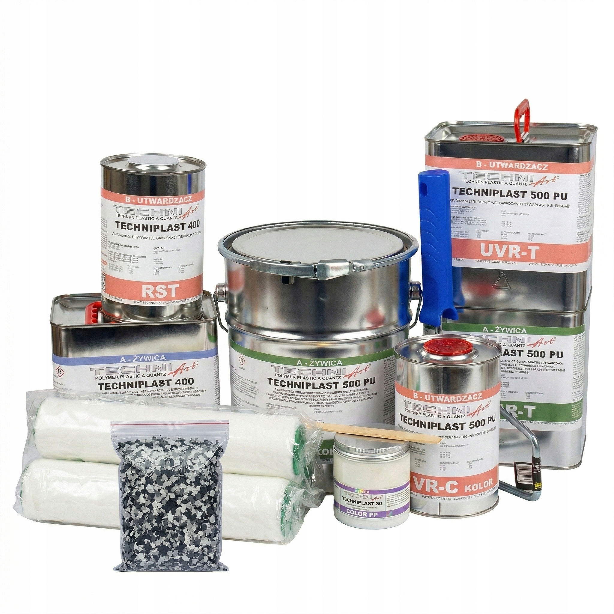 Polyuretanová pryskyřice na balkon, terasa, sada s lesklým lakem, 5 m2