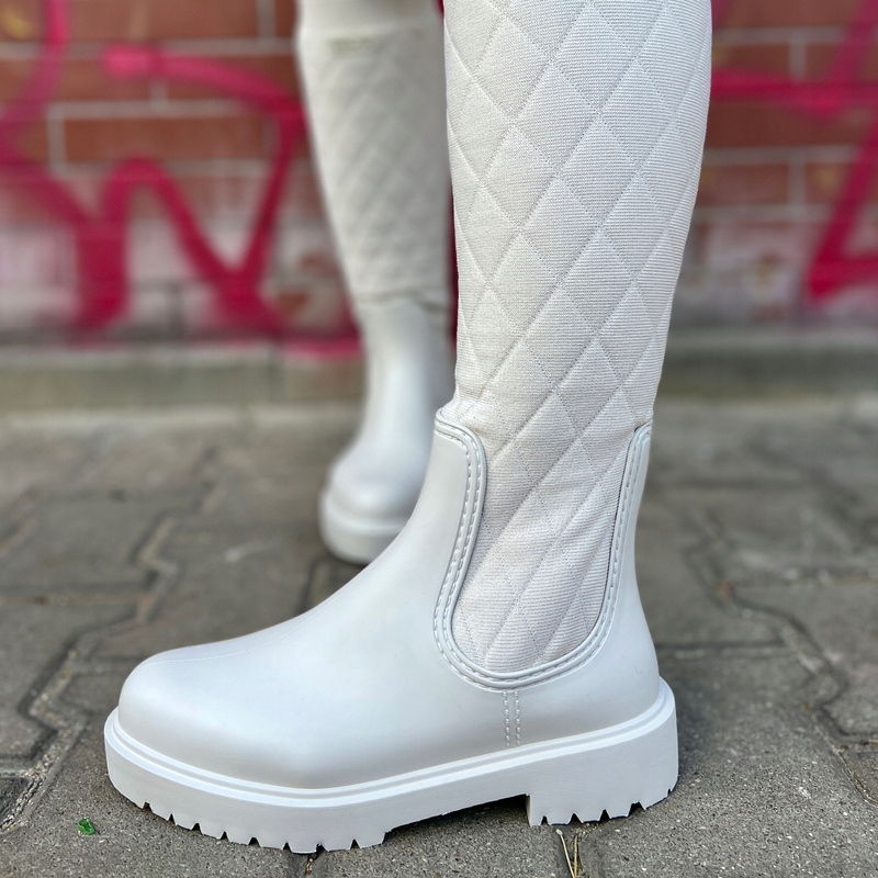 Wysokie kalosze premium - UNISA OFF WHITE 38 Rozmiar 38