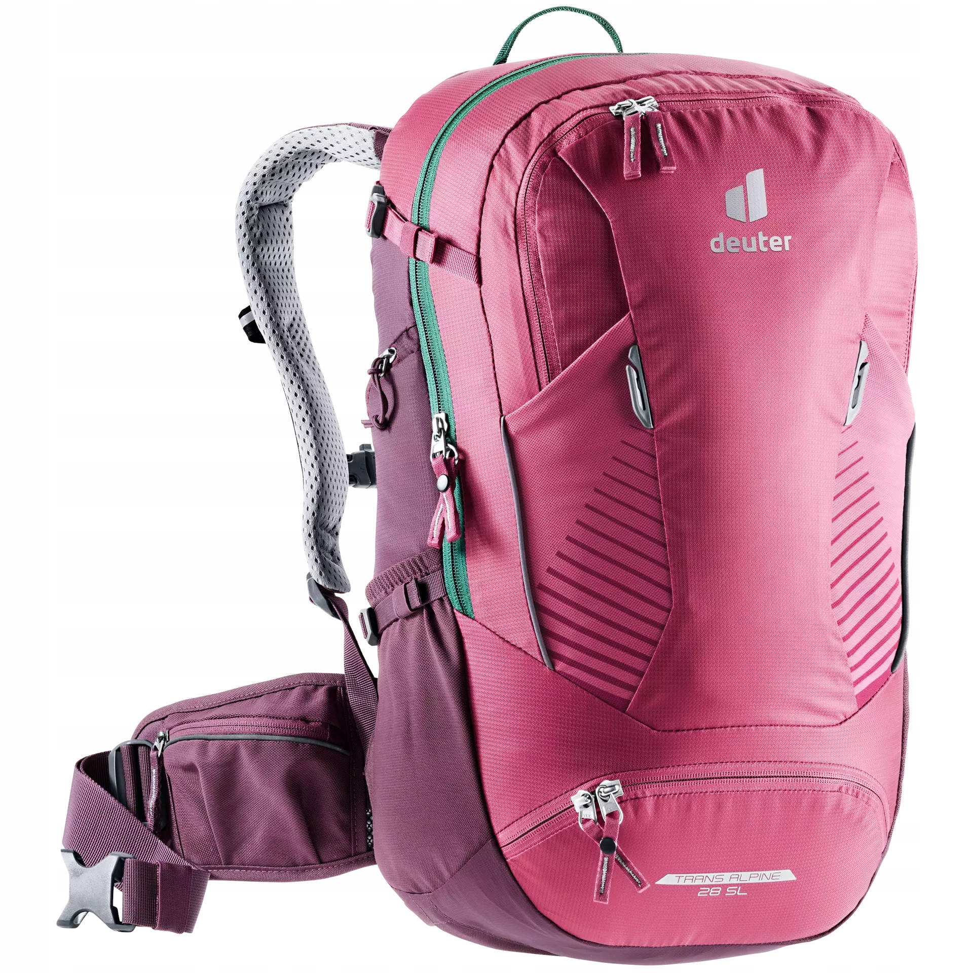 Damski plecak rowerowy Deuter Trans Alpine 28 Sl ruby-blackberry