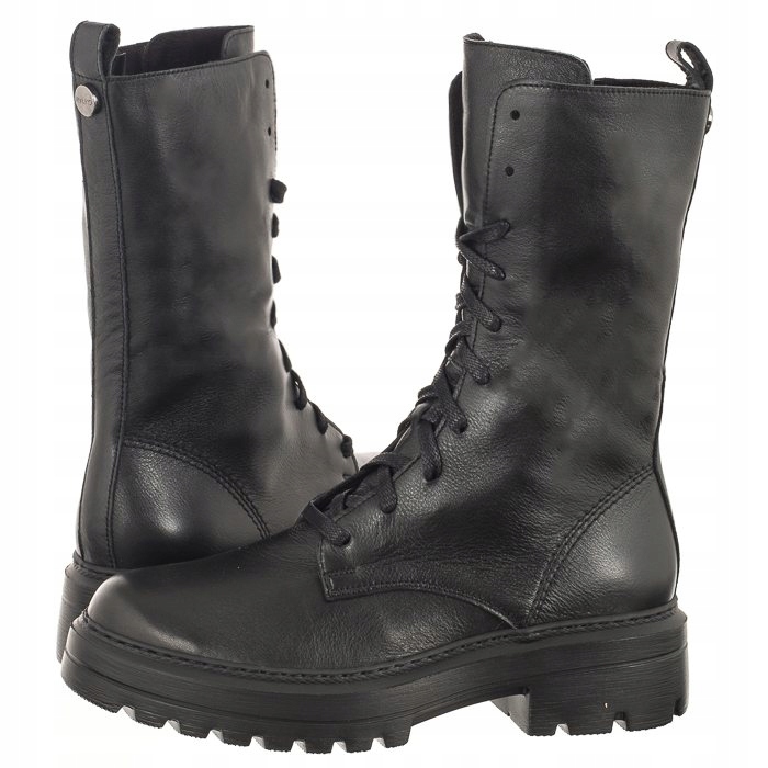 Buty Damskie Glany Workery Ryłko Czarne 2XUM9_X_