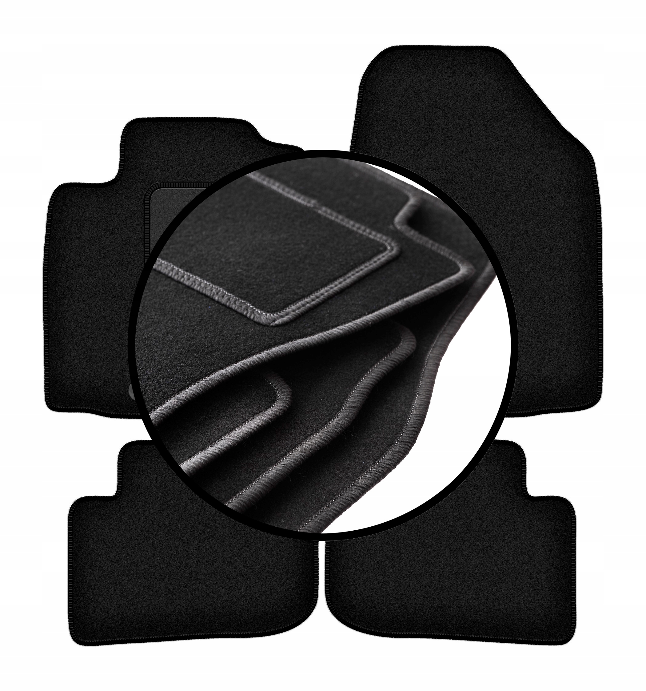 Velurové koberce komplet pro: Hyundai Ioniq Electric crossover (2016-)