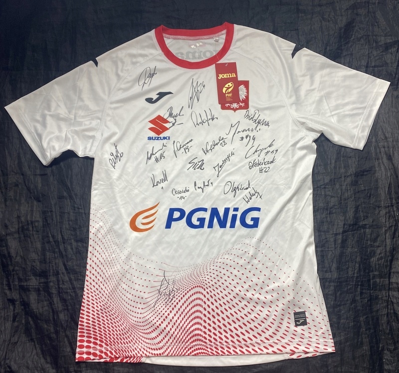 POLSKA JOMA koszulka reprezentacji POLSKI z autofrafami PIŁKA RĘCZNA rozm L