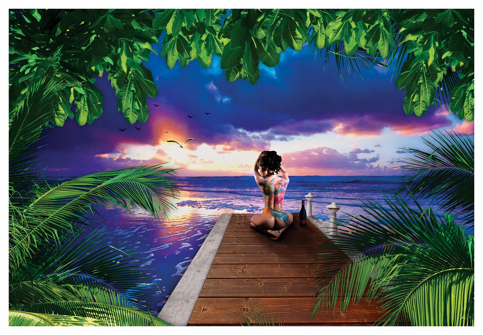 Fototapeta vlies Západ slnka na pláži relax a harmónia 368x254 lepidlo