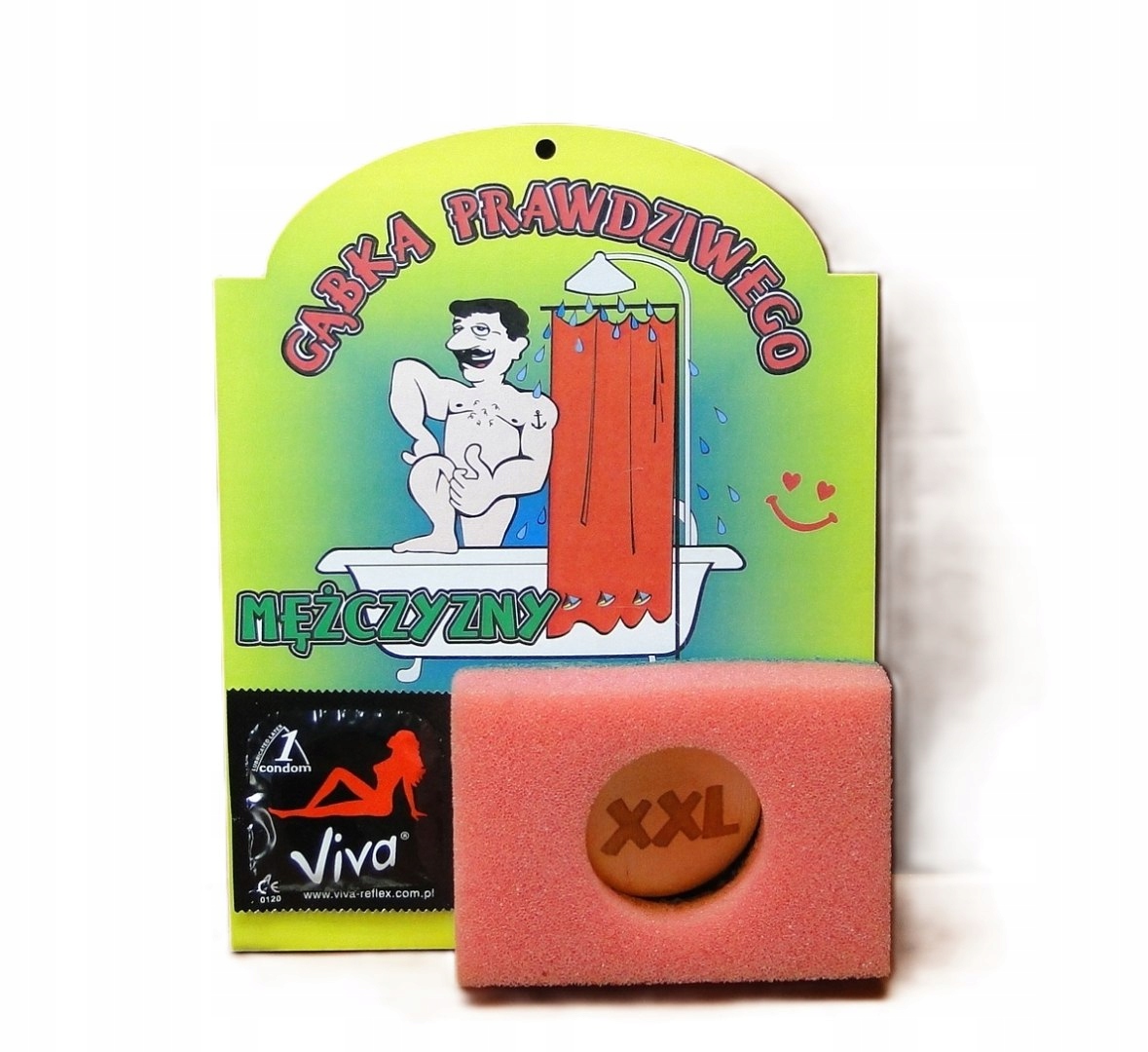 Gąbka prawdziwego mężczyzny XXL zawieszka  19,5 x 15,5 cm /    P366 — 2