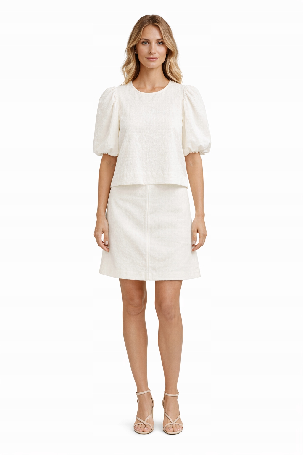 Ivy Oak Béžová Halenka S Bufetovými Rukávy S Vlnou A Bavlnou 40 I3C