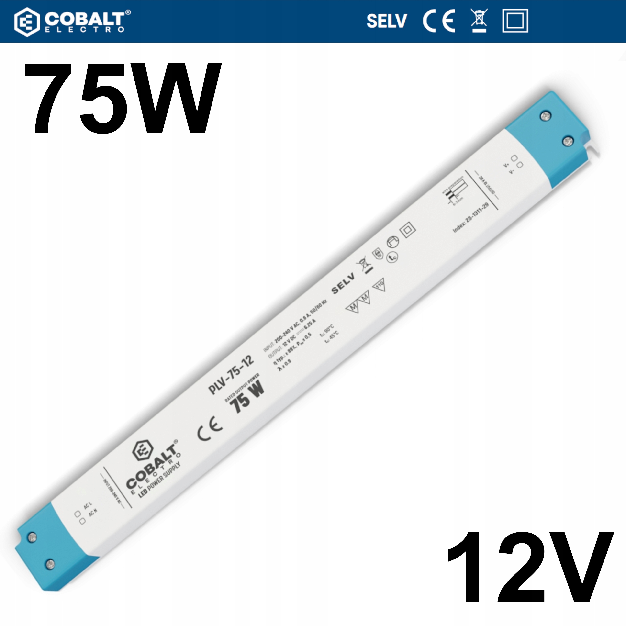 Napájecí Zdroj Pro Led Pásky Ultra Slim IP20 Plv 75W 12V