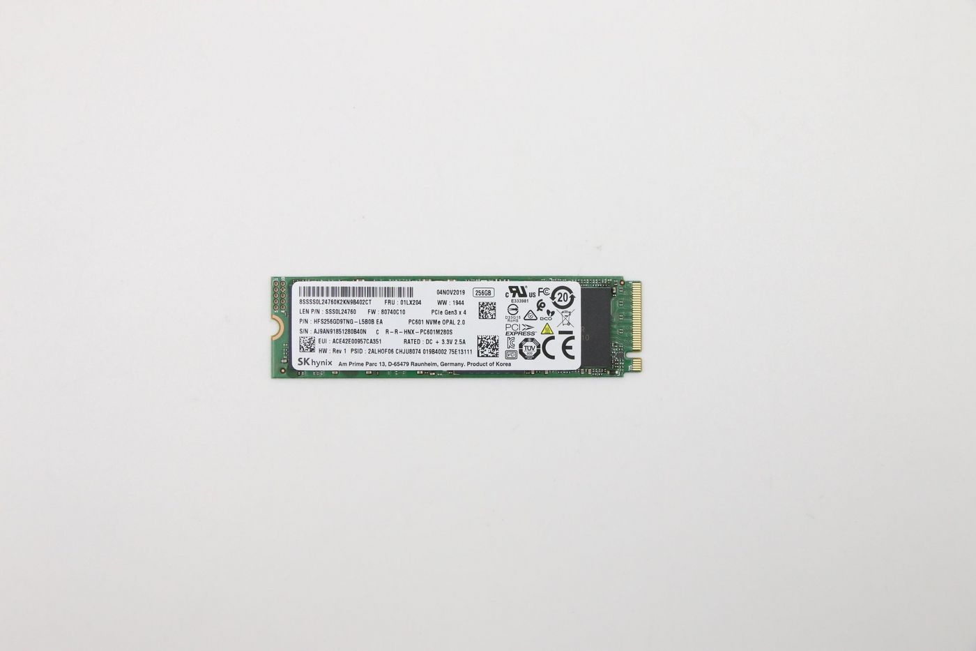Lenovo Ssd M.2 PCIe NVMe Fru Ssd