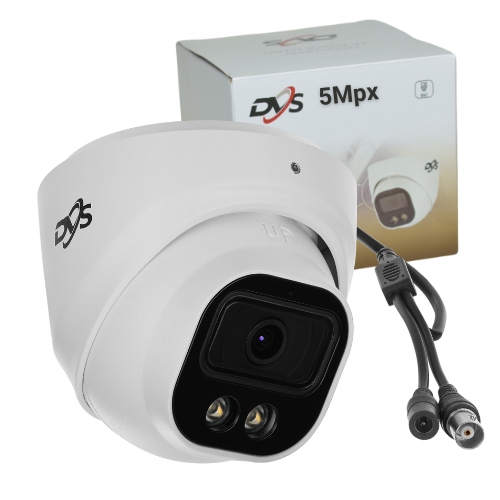 Venkovní Kamera Analog Bílá 5Mpx Analogová Kopulová Kamera Dual Light