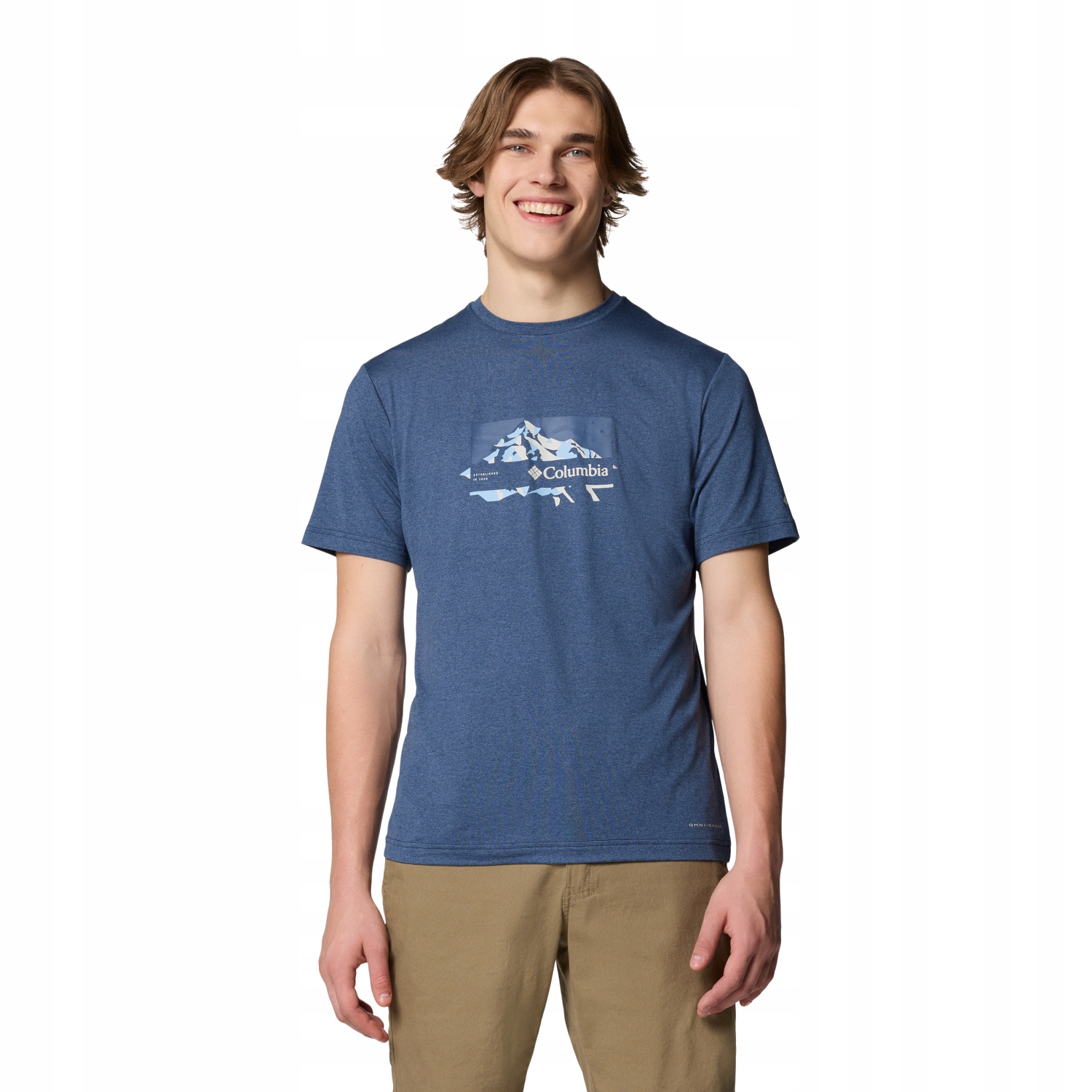 pánské tričko Columbia Kwick Hike Graphic Ss Tee [M], Polyester modré