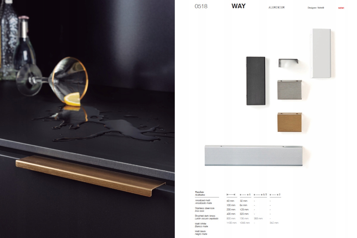 Nábytková úchytka Viefe 0518 Way bílá matná 05181056LM1