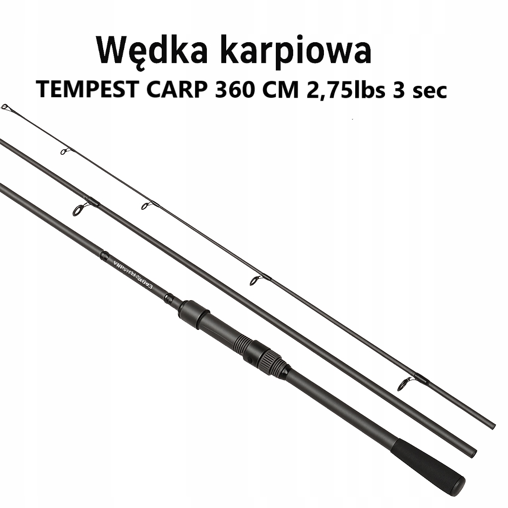 Karpiový prut 360 cm 2.75 lbs Tempest – silný, skládací, method feeder, Eva