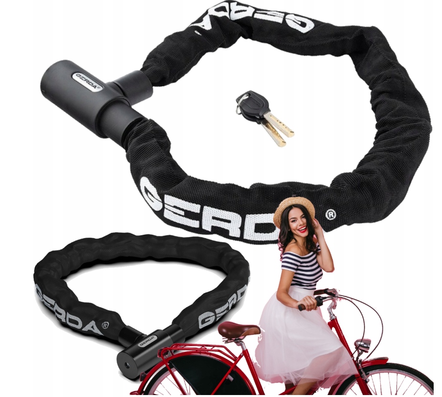 Zapięcie Rowerowe Zabezpieczenie Na Klucz Rower Łańcuch Gerda Contra 900/6V