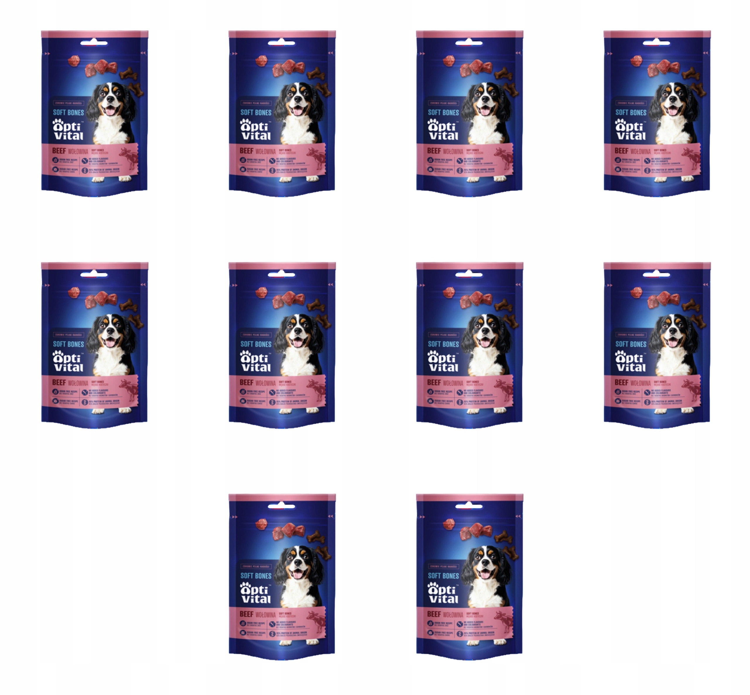 OptiVital – měkké kostičky s hovězím masem 90 g X10