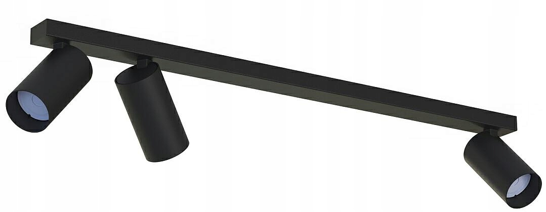 Stropná lampa v čiernej farbe s tromi pohyblivými tienidlami 3xGU10