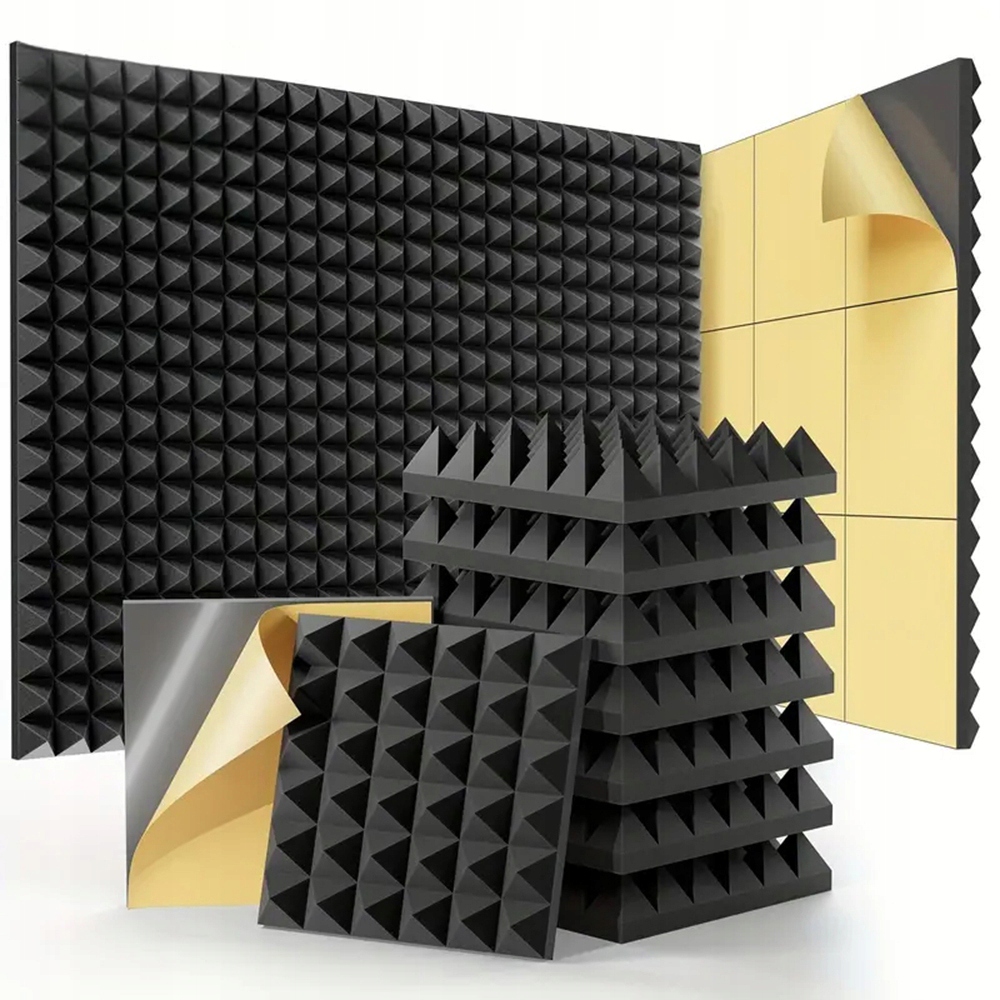 Akustické Panely Pěnová Podložka Akustická Nástěnná Místnost 30×30×5 cm 24KUSŮ